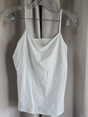 White House Black Market White Camisole Tank Size L